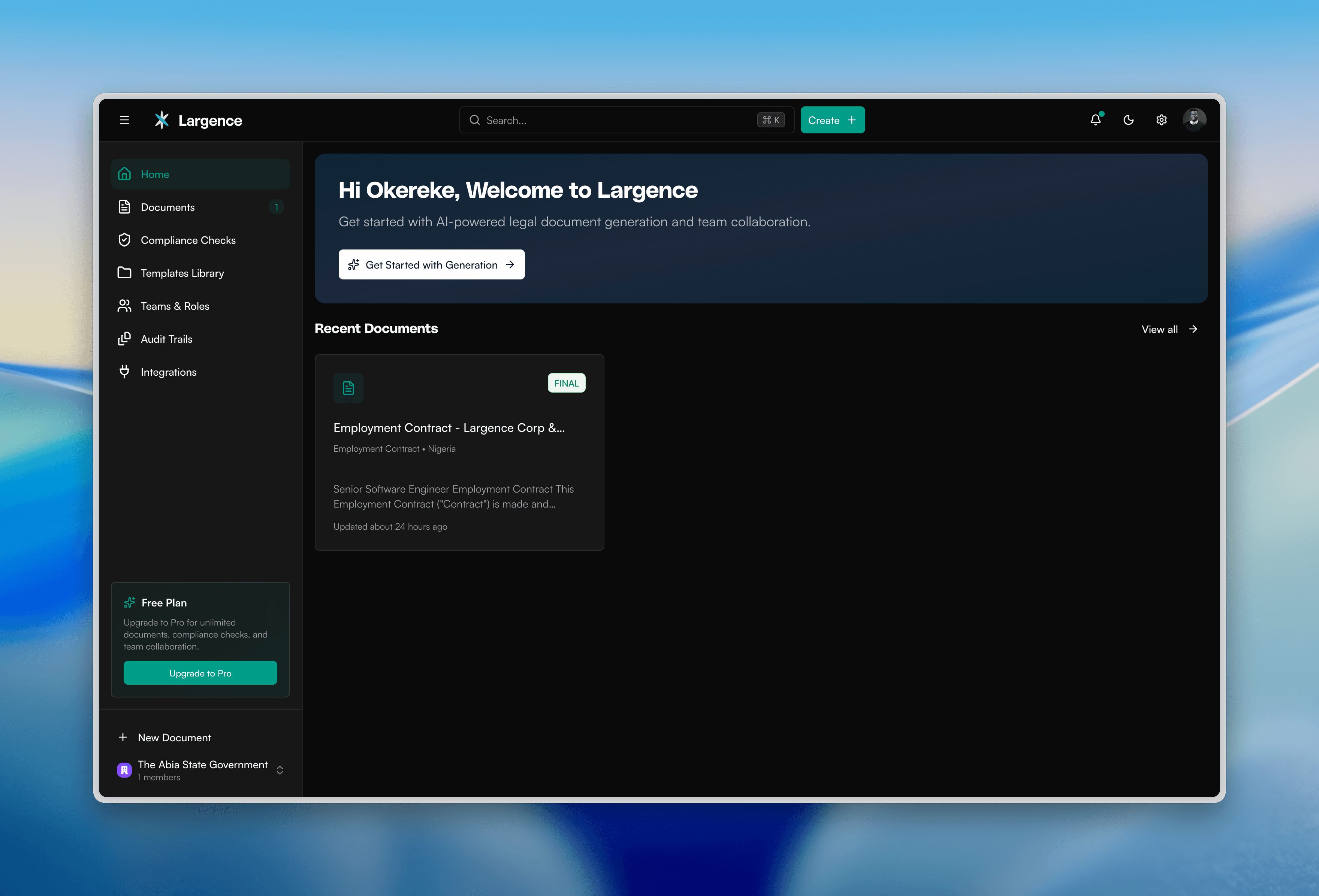 Largence Dashboard