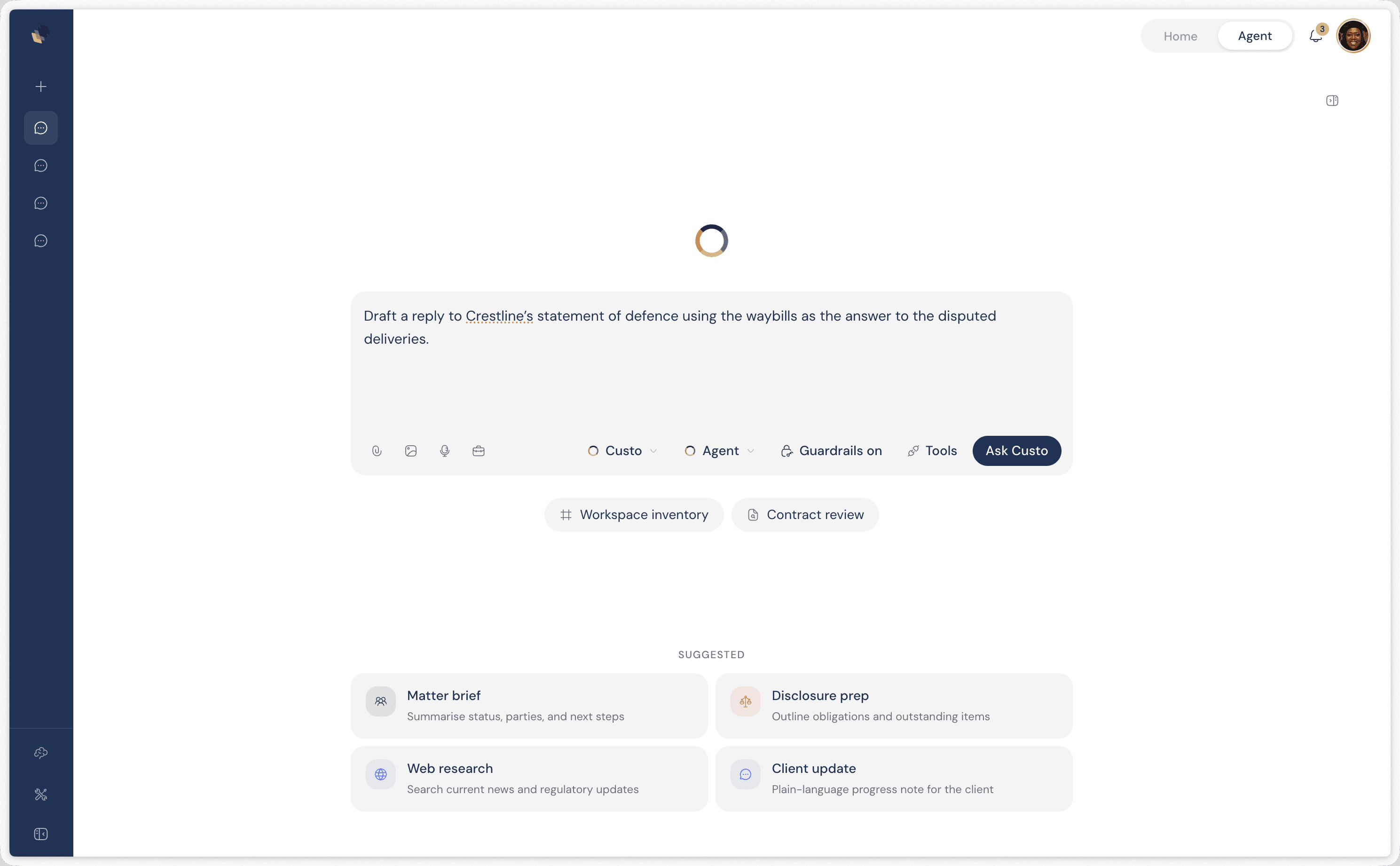 Custo drafting in Largence, with every step shown